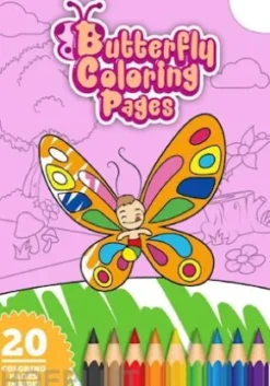 Cute Butterfly Coloring Printable Book For Kids: Easy and Cute Style Coloring Pages of Different Butterflies