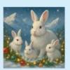 Le petit lapin malicieux et le lutin des neiges