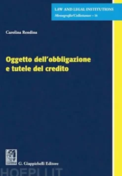 Oggetto dell'obbligazione e tutele del credito - e-Book