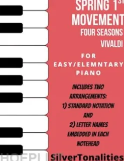 Spring Four Seasons First Movement Easy/Elementary Piano Sheet Music Combo