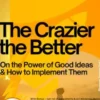 The Crazier the Better – On the Power of Good Ideas & How to Implement Them