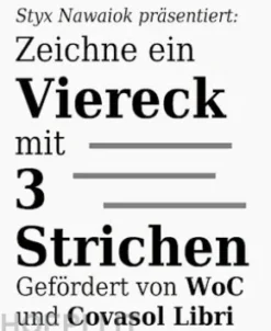 Zeichne ein Viereck mit 3 Strichen
